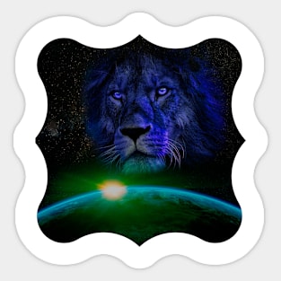 Space Lion Sticker